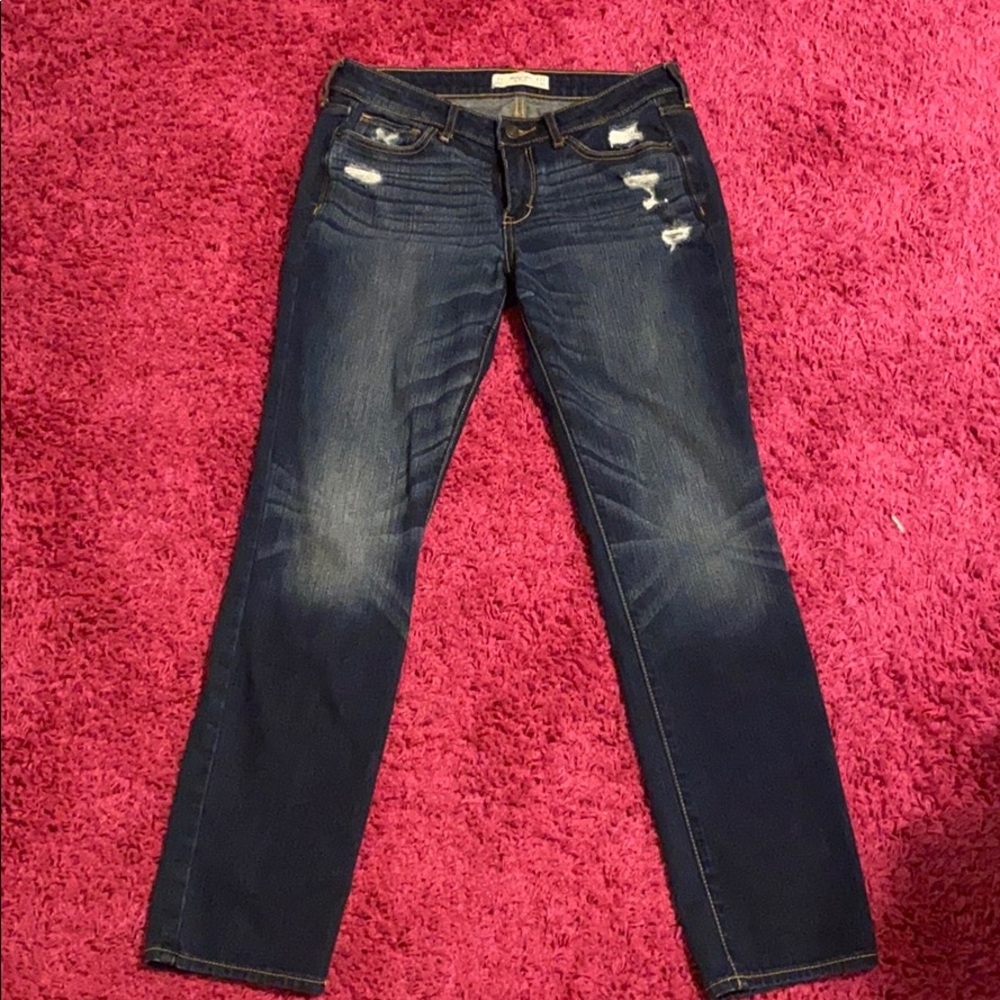 Distressed Abercrombie Straight Leg Jean